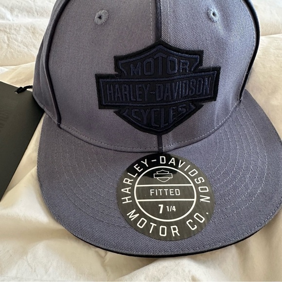 New Harley Davidson Bar & Shield Fitted Hat blue size M - Picture 4 of 8